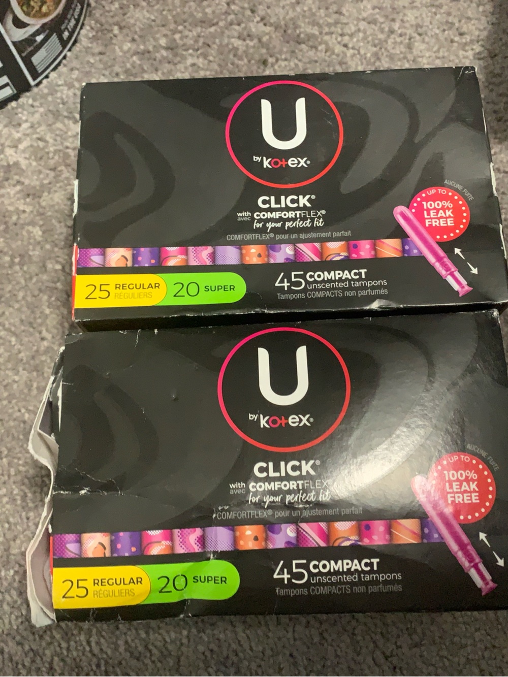 Click Compact Unscented Tampons - Pink/Purple